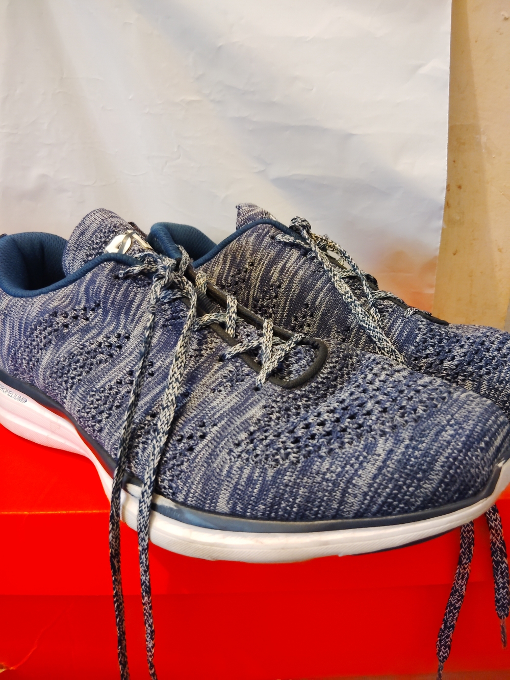 APL Men's Knit Running Sneakers - Navy Blue
